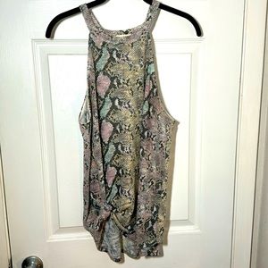 EUC Bibi lightweight snake print colorful Halter Tank size Small